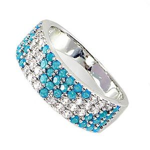 Gorgeous Silver and Turquoise Blue Ring